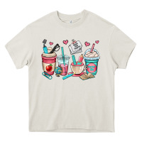 Cream teacher coffee cups Heavy Core Tee - OliviaCreatesArt