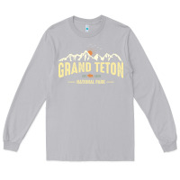 Moon Dust grand teton national park est 1929 vinage wyoming mountains graphic Long Sleeve Tee - linhVisuals