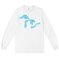 White great lakes of michigan Long Sleeve Tee - linhVisuals