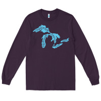 Plum great lakes of michigan Long Sleeve Tee - linhVisuals