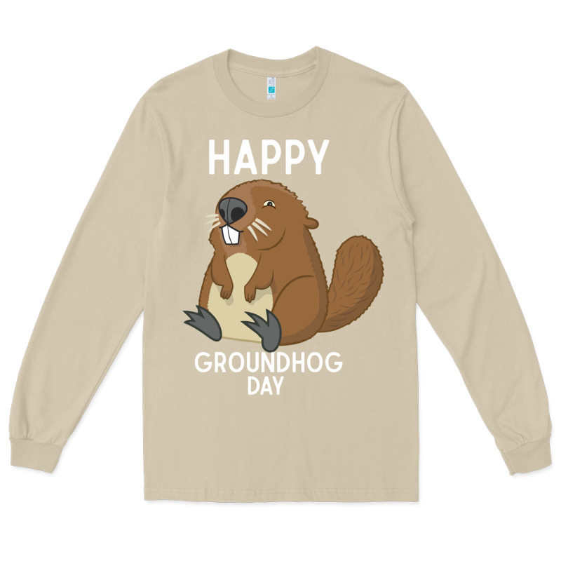 Happy Groundhog Day Respect The Shadow Funny Spring Prediction Holiday Long Sleeve Tee by linhVisuals | Teevron