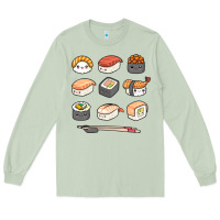 Matcha happy sushi kawaii anime japanese food lover funny illustration gift Long Sleeve Tee - linhVisuals