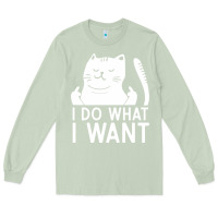 Matcha i do what i want cat giving a finger funny middle finger rude graphic Long Sleeve Tee - linhVisuals