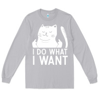Moon Dust i do what i want cat giving a finger funny middle finger rude graphic Long Sleeve Tee - linhVisuals