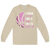 Mushroom i know i play basketball like a girl try to keep up funny gift for gir Long Sleeve Tee - linhVisuals