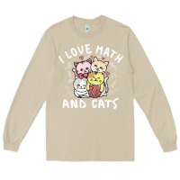 Mushroom i love math and cats mountain heart mathematics lover gifts cute and f Long Sleeve Tee - linhVisuals