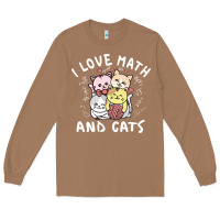 Toasted Coconut i love math and cats mountain heart mathematics lover gifts cute and f Long Sleeve Tee - linhVisuals