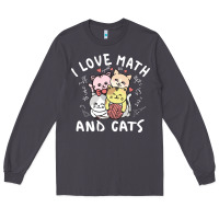 Smoke i love math and cats mountain heart mathematics lover gifts cute and f Long Sleeve Tee - linhVisuals