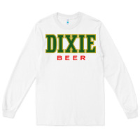White Dixie Beer Long Sleeve Tee - linhVisuals