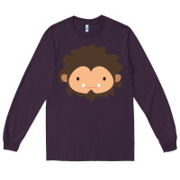 Plum Sneaky Sasquatch Big Head Long Sleeve Tee - linhVisuals