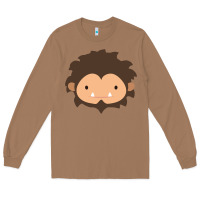 Toasted Coconut Sneaky Sasquatch Big Head Long Sleeve Tee - linhVisuals