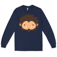 Navy Sneaky Sasquatch Big Head Long Sleeve Tee - linhVisuals