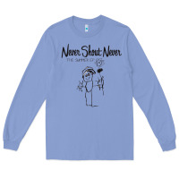 Colony Blue Never SHOUT Never Long Sleeve Tee - linhVisuals