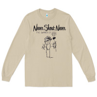 Mushroom Never SHOUT Never Long Sleeve Tee - linhVisuals
