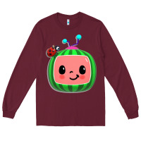 Burgundy cocomelon, kids, kindergarten, kids songs Long Sleeve Tee - linhVisuals