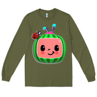 Army Green cocomelon, kids, kindergarten, kids songs Long Sleeve Tee - linhVisuals