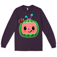 Plum cocomelon, kids, kindergarten, kids songs Long Sleeve Tee - linhVisuals
