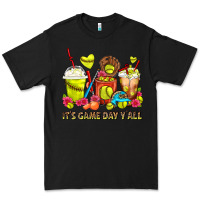 Black It's Game Day Y'all Softball Coffee Cups Premium Tee - FaDigitalArtStudio
