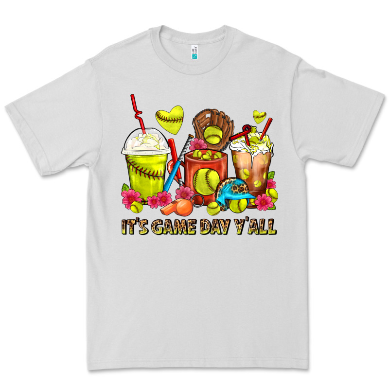 It's Game Day Y'all Softball Coffee Cups Premium Tee by FaDigitalArtStudio | Teevron