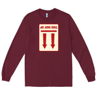 Burgundy this way up Long Sleeve Tee - linhVisuals