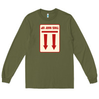 Army Green this way up Long Sleeve Tee - linhVisuals