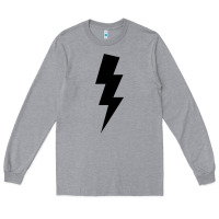 Heather Grey lightning bolt Long Sleeve Tee - linhVisuals