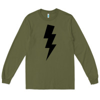 Army Green lightning bolt Long Sleeve Tee - linhVisuals