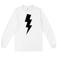 White lightning bolt Long Sleeve Tee - linhVisuals