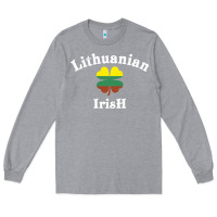 Heather Grey lucky lithuanian irish flag shamrock leaf st patricks day Long Sleeve Tee - linhVisuals
