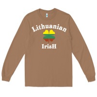Toasted Coconut lucky lithuanian irish flag shamrock leaf st patricks day Long Sleeve Tee - linhVisuals