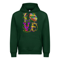 Forest Green mardi gras love with king cake Urban Hoodie - RanaPortraitStore