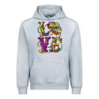 Heather Grey mardi gras love with king cake Urban Hoodie - RanaPortraitStore
