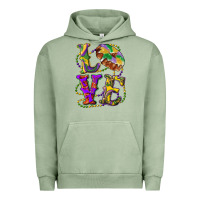 Pigment Oil Green mardi gras love with king cake Urban Hoodie - RanaPortraitStore