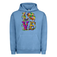 Pigment Pebble Blue mardi gras love with king cake Urban Hoodie - RanaPortraitStore