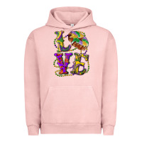 Pigment Salmon mardi gras love with king cake Urban Hoodie - RanaPortraitStore