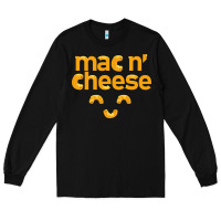 Black mac n' cheese funny macaroni with cheese lover gift Long Sleeve Tee - linhVisuals