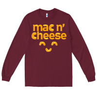 Burgundy mac n' cheese funny macaroni with cheese lover gift Long Sleeve Tee - linhVisuals