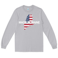 Moon Dust made in maine american flag funny patriotic state lover gift Long Sleeve Tee - linhVisuals
