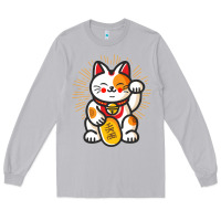 Moon Dust maneki neko lucky cat money feline japanese good luck charm kitten gif Long Sleeve Tee - linhVisuals