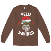 Chestnut mexican christmas sugar skull feliz navidad spanish speaking xmas gift Long Sleeve Tee - linhVisuals