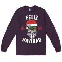 Mexican Christmas Sugar Skull Feliz Navidad Spanish Speaking Xmas Gift Long Sleeve Tee | Teevron