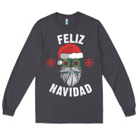 Smoke mexican christmas sugar skull feliz navidad spanish speaking xmas gift Long Sleeve Tee - linhVisuals