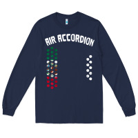 Navy mexican flag air accordion music instrument lover gift Long Sleeve Tee - linhVisuals