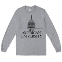 Heather Grey american university Long Sleeve Tee - linhVisuals