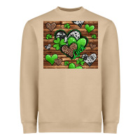Mushroom st patricks day hearts Heavyweight Sweatshirt - Jasminsmagicworld