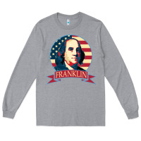 Heather Grey benjamin franklin Long Sleeve Tee - linhVisuals