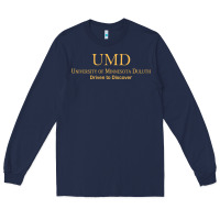 Navy University of Minnesota Duluth., Apparel Long Sleeve Tee - linhVisuals