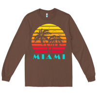 Chestnut miami 80s sunset Long Sleeve Tee - linhVisuals