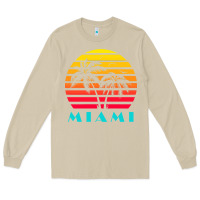 Mushroom miami 80s sunset Long Sleeve Tee - linhVisuals