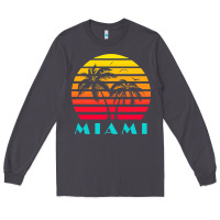 Smoke miami 80s sunset Long Sleeve Tee - linhVisuals